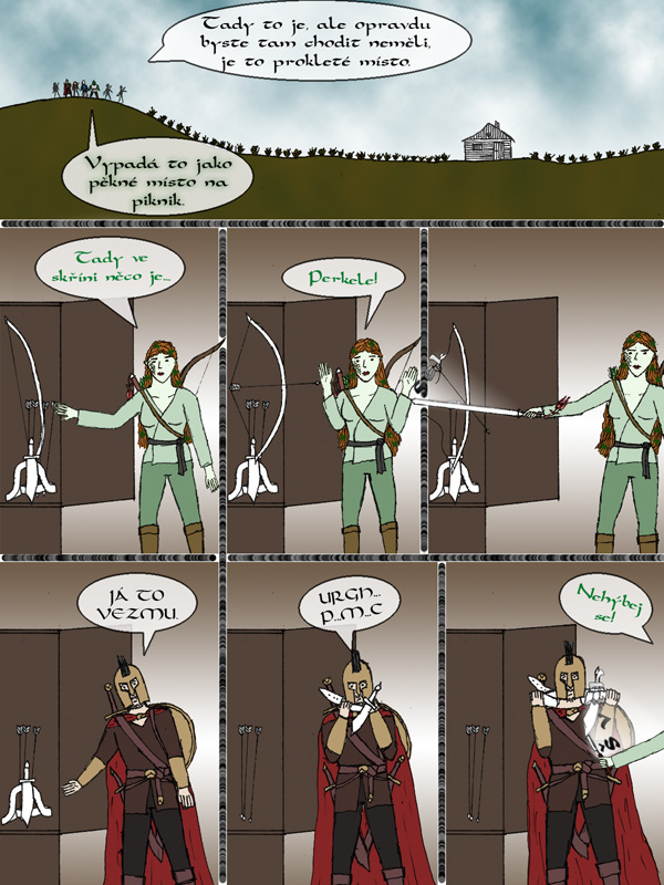 Luk, zelená elfka a skříň