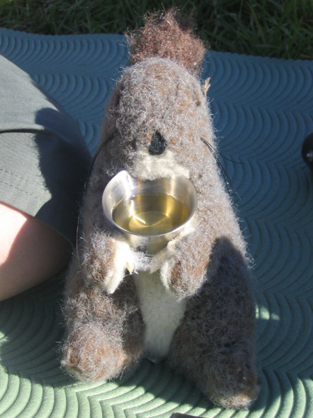 Čaj pijící Veverka