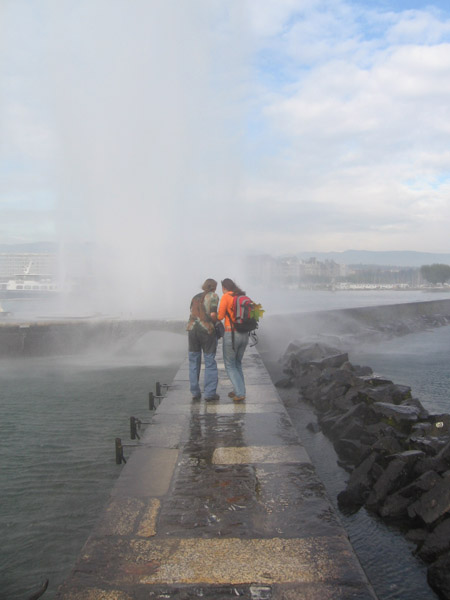 V Ženevě u vodotrysku...