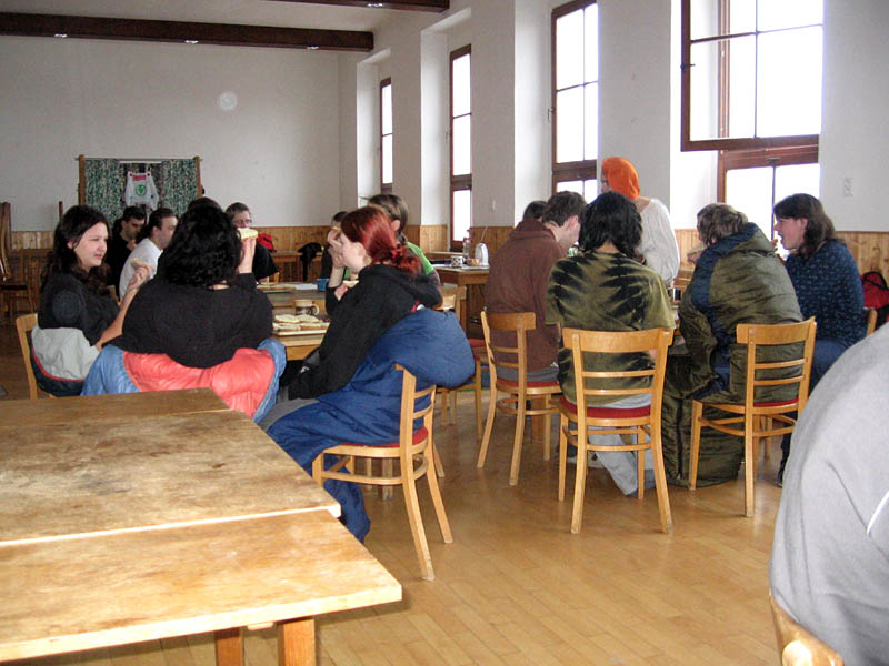 Snídaně - přechod z poloho horizontální do vertikální