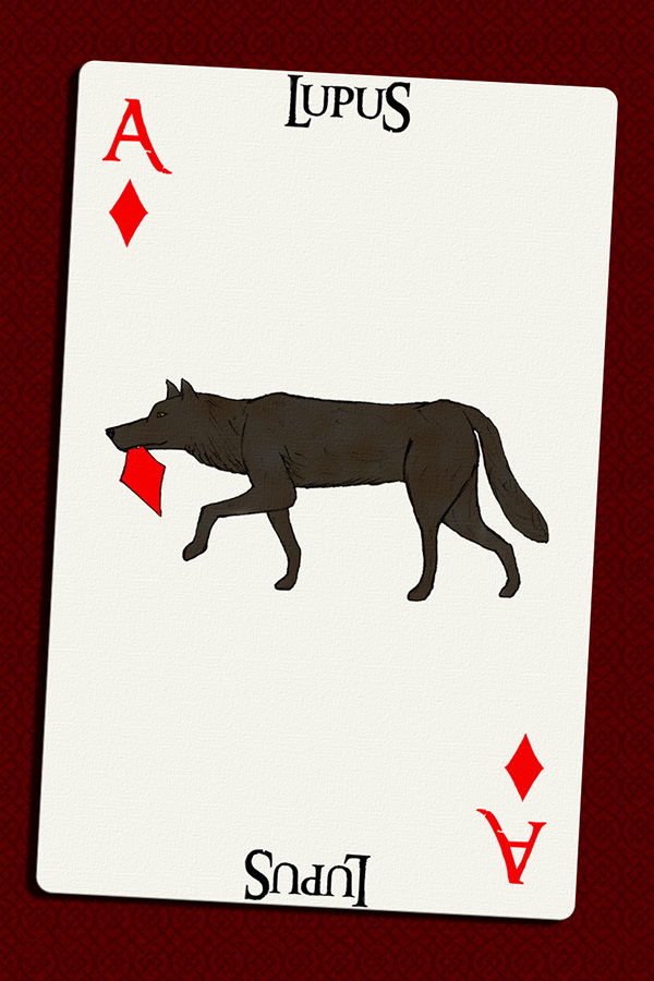 Heymdallův vlk Lupus na kartě