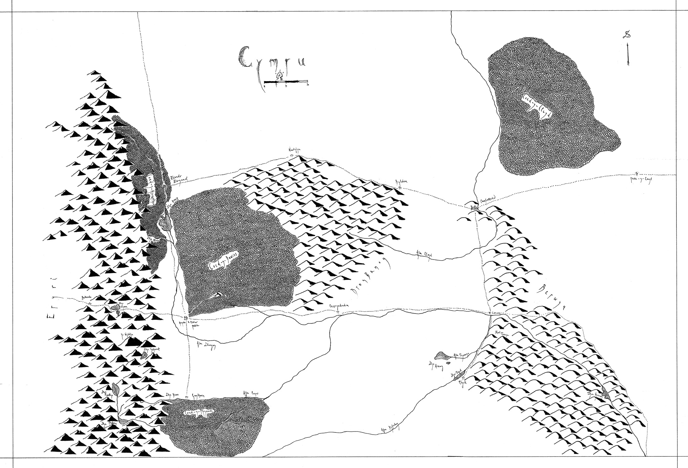 Knížectví Cymru - velká verze (2205x1500px)