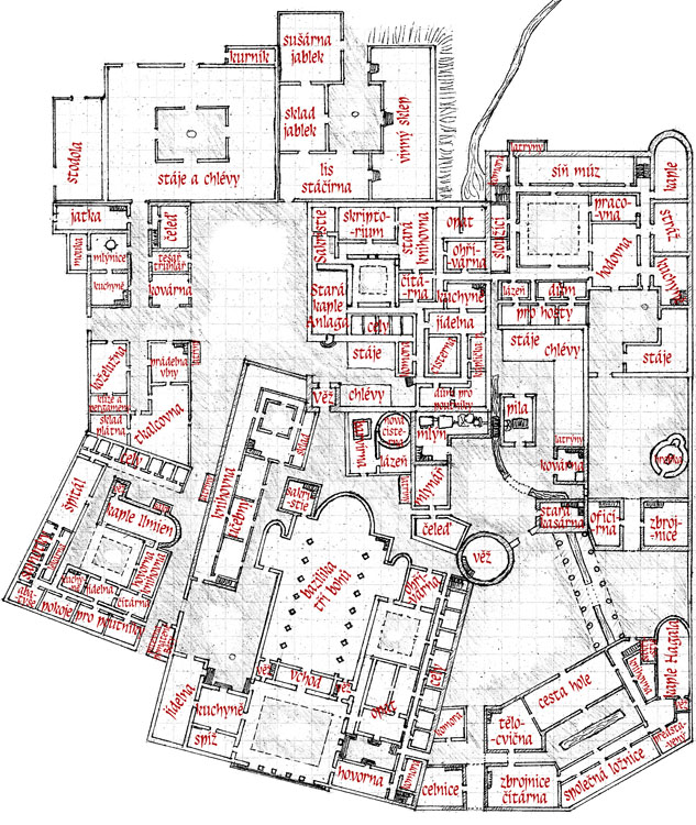 mapa 1. patra kláštera