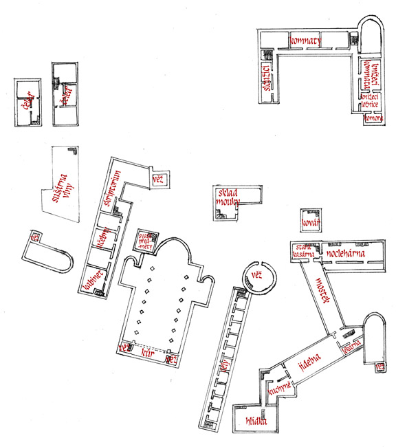 mapa 2. patra kláštera