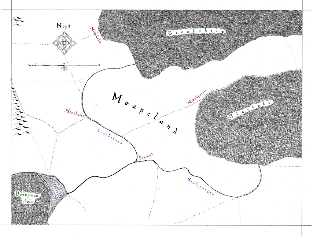 Mapa knížectví Mearcland