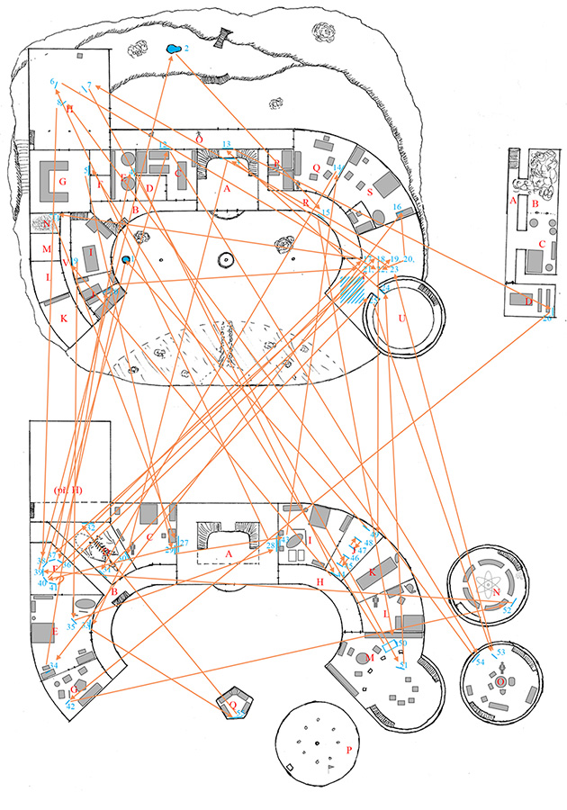 Mapa portálů v zámku